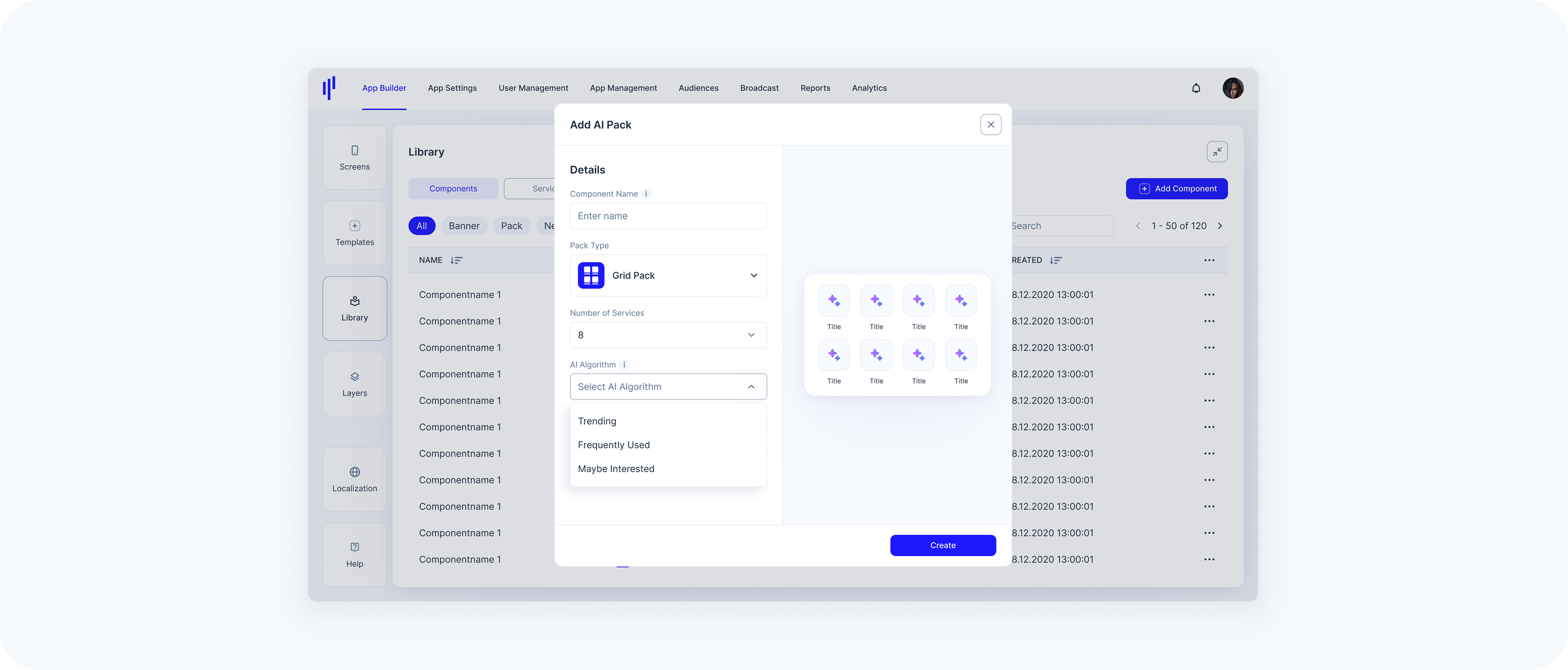 Create Component for the AI Pack